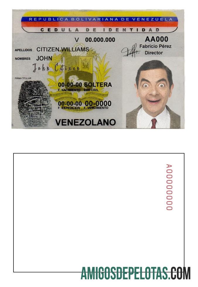 Venezuela ID exemplo